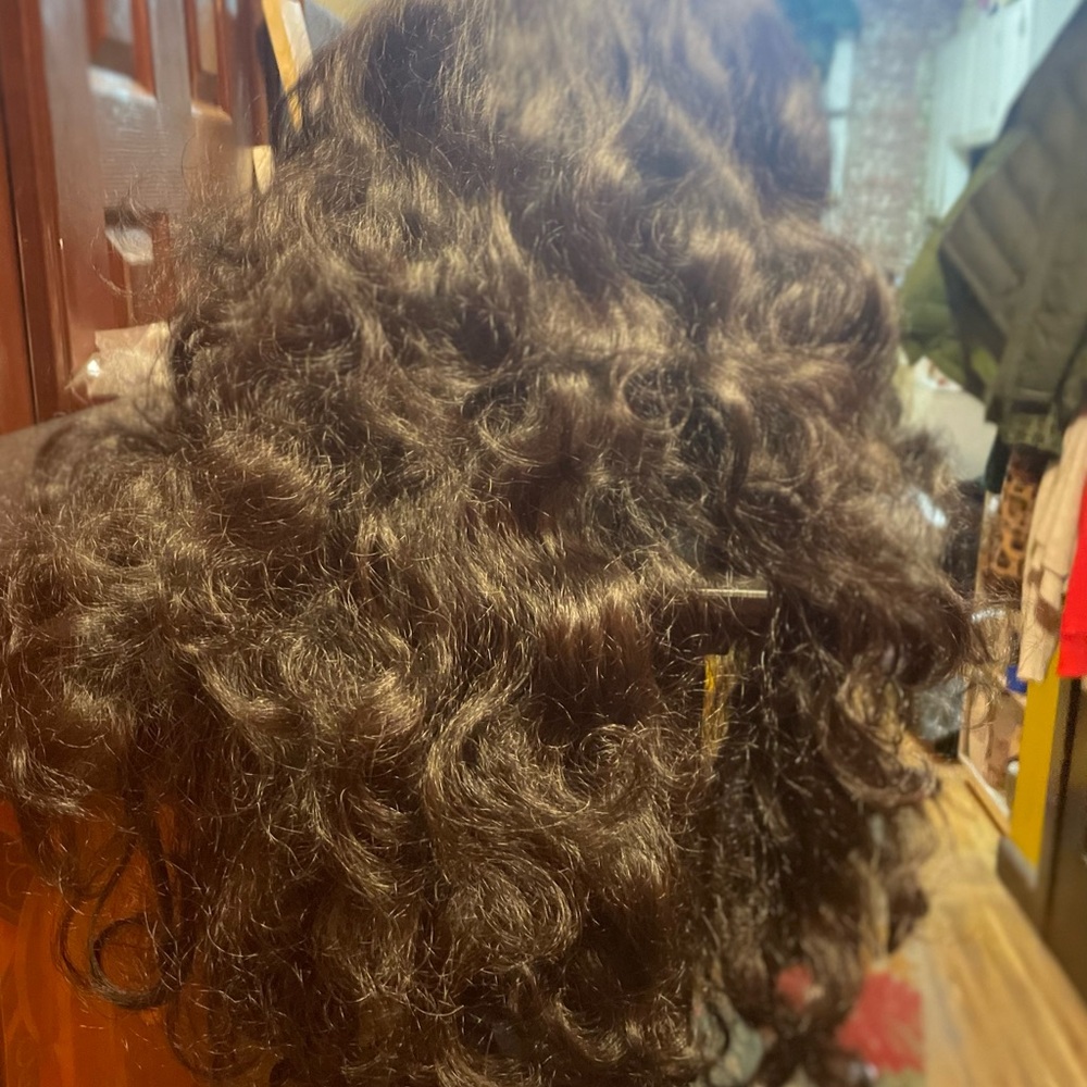 Black curly lace front long wig, Halloween, costume - Picture 3 of 3